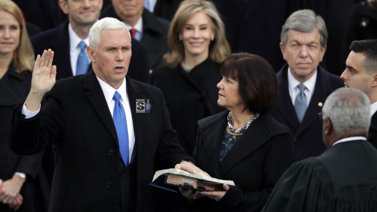 As Safety Measure, Pence Sworn In