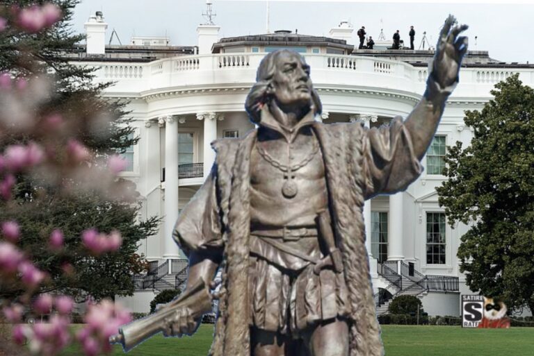 New Columbus Statue Unveiled on White House South Lawn