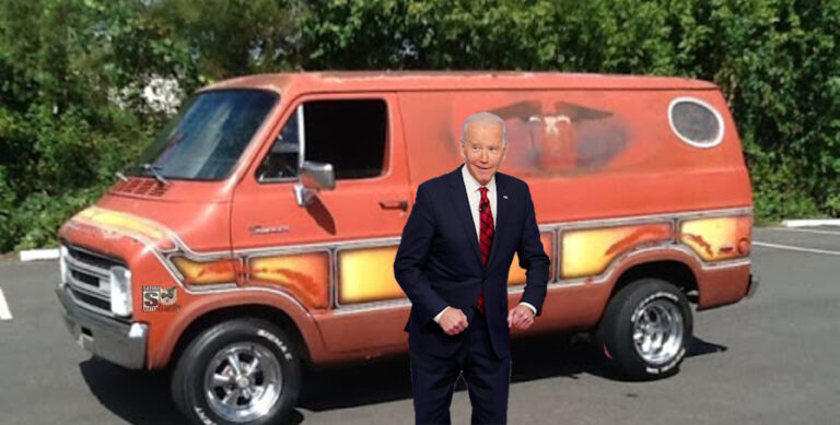 Biden’s 1976 Dodge Tradesman Van’s License Plate Raises Suspicions of Abuse