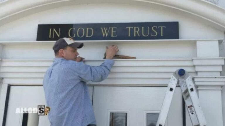Speaker McCarthy Orders 150-Year-Old “In God We Trust” Sign Returned to the House Chamber Doors