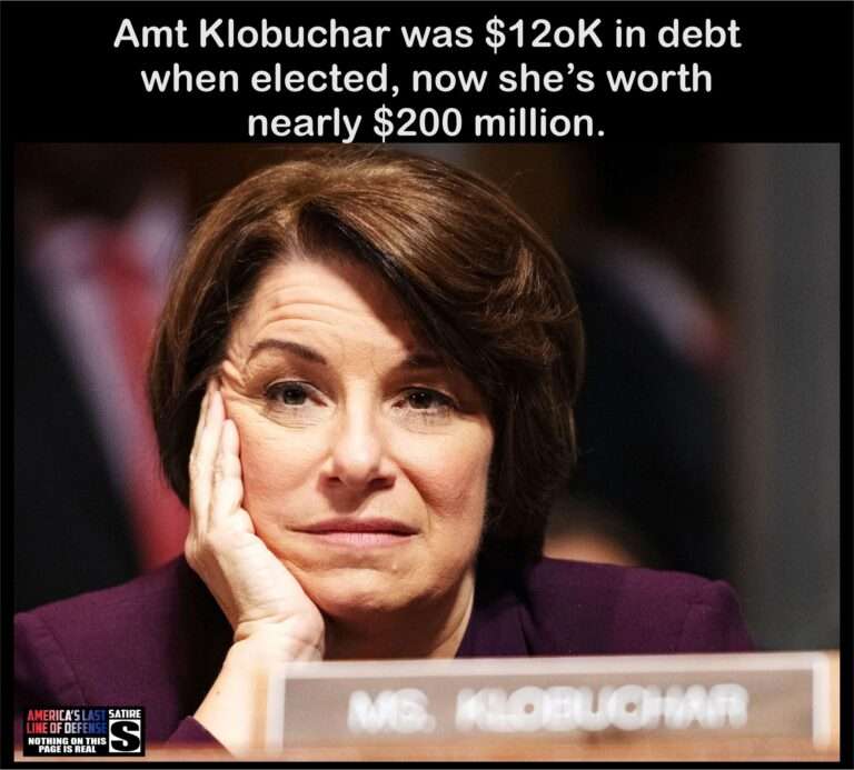 Amy Klobuchar was $120K in debt when elected, now she’s worth nearly $200 million.
