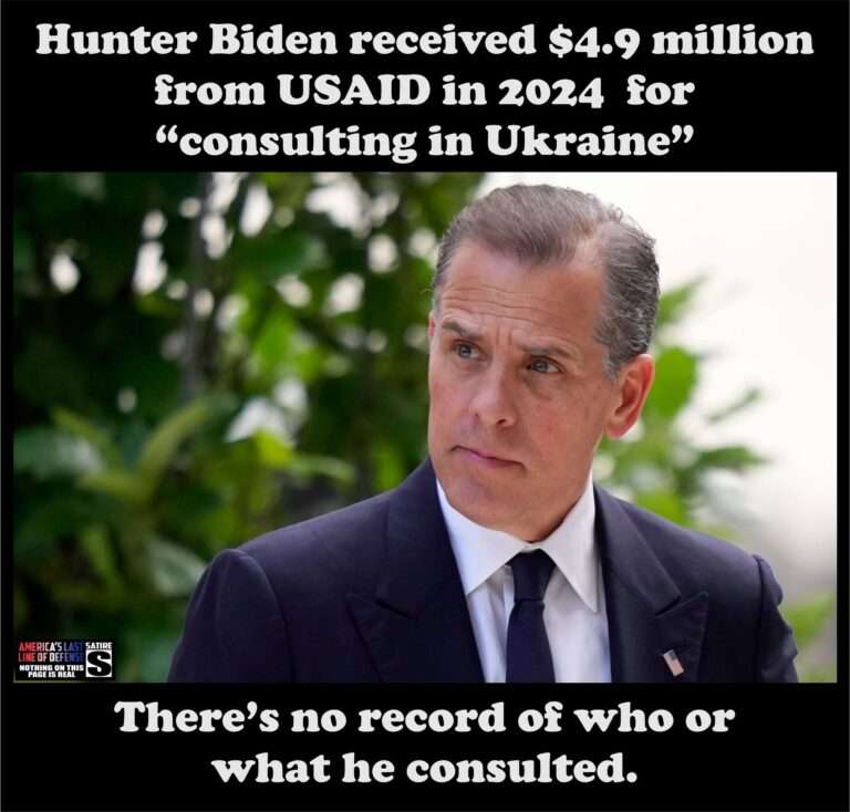Hunter Biden Received a $4.9 Million USAID Payment for Consulting in Ukraine