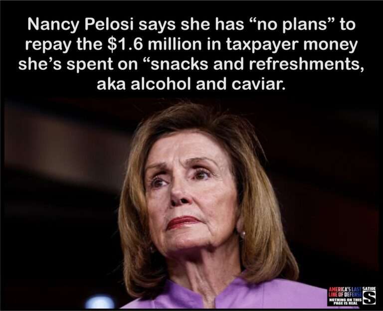 Nancy Pelosi Refuses to Repay $1.6 Million in Taxpayer-Funded Alcohol and Snacks