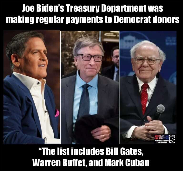 Joe Biden’s Treasury Department was making regular payments to Democrat donors