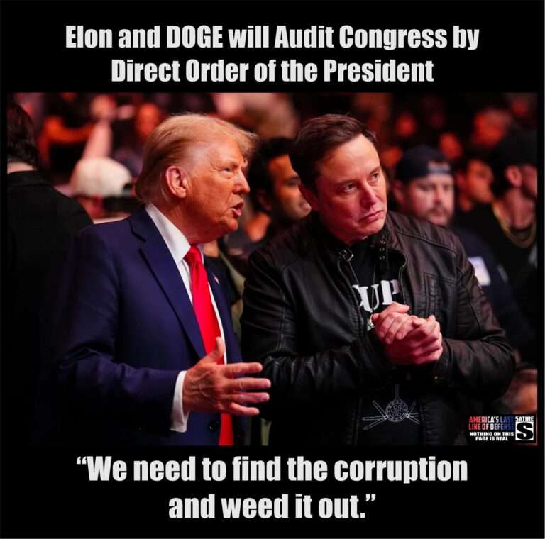 Elon Musk and DOGE to Audit Congress by Direct Order of the President
