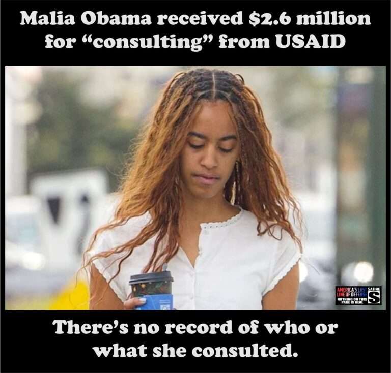 USAID Gave Malia Obama $2.6 Million for “Consulting” in 2022